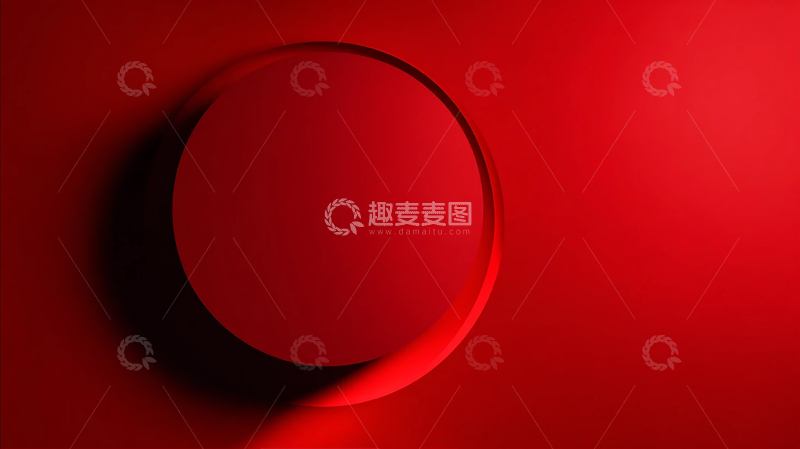 高清大图下载【趣麦麦图】-红色梦境中的神秘球体