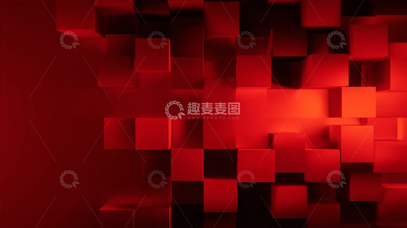 高清大图下载【趣麦麦图】红色方块的梦境迷宫