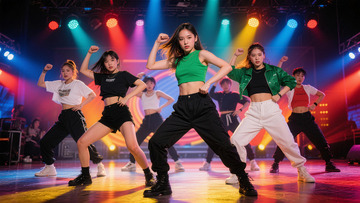 活力四射街舞表演舞台照