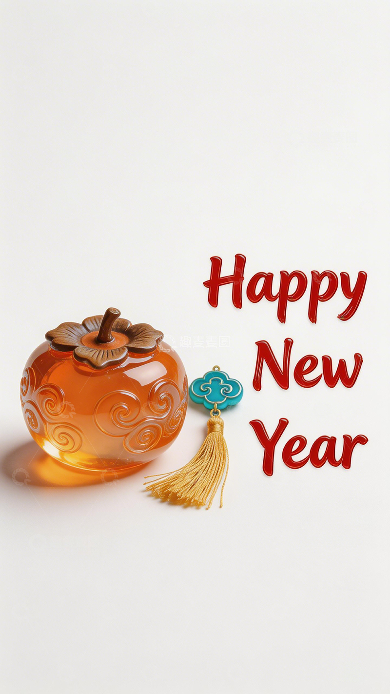 高清大图下载【趣麦麦图】新年祝福装饰品设计图