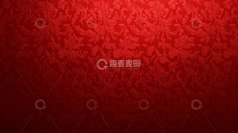 高清大图下载【趣麦麦图】红色绒毯上的繁花盛宴