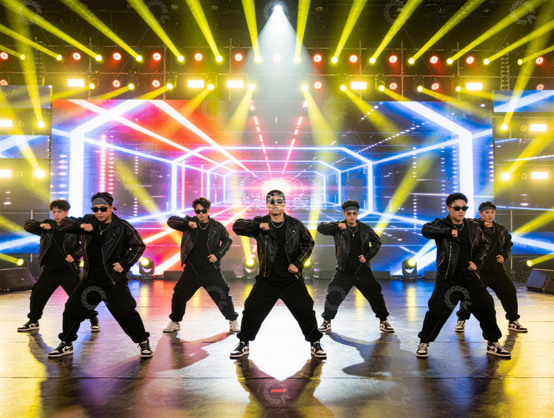 高清大图下载【趣麦麦图】炫光舞台劲舞表演