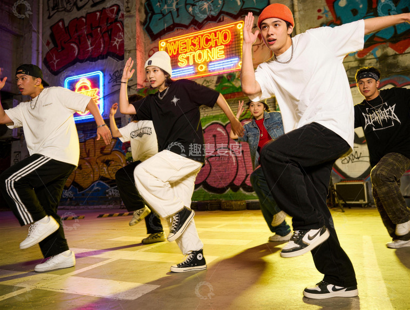 高清大图下载【趣麦麦图】街舞青春活力场景街头文化