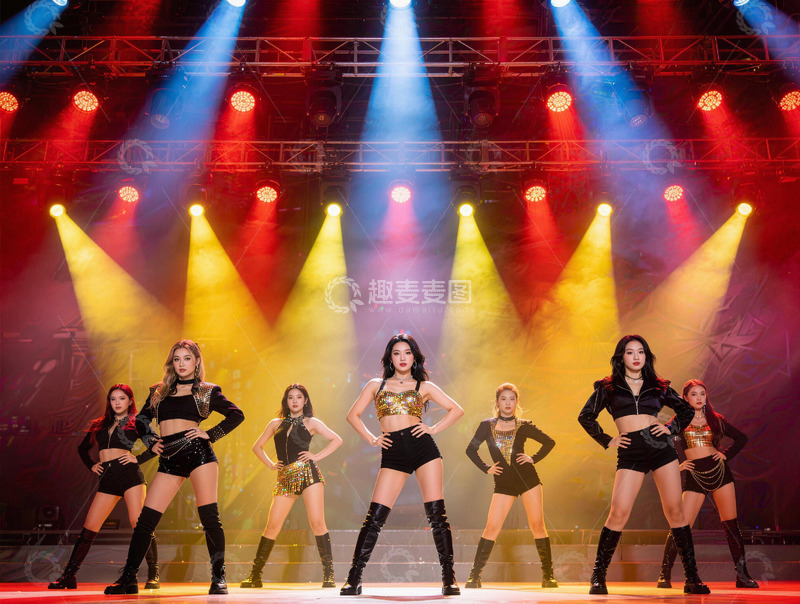高清大图下载【趣麦麦图】舞台灯光舞蹈表演
