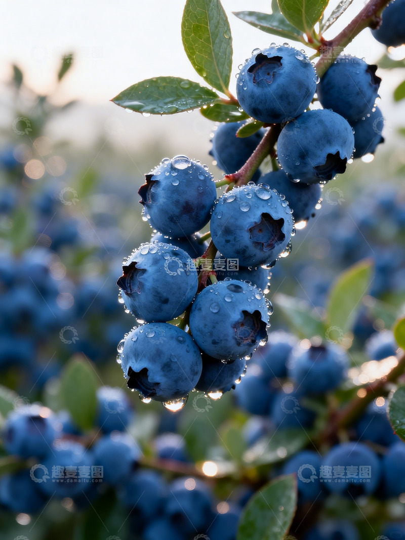 高清大图下载【趣麦麦图】蓝莓树枝摄影2