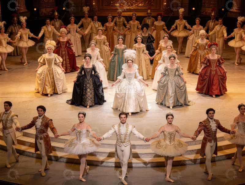 高清大图下载【趣麦麦图】华丽舞会芭蕾舞剧场景