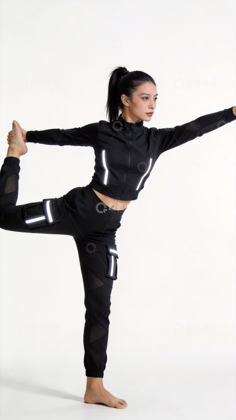 高清大图下载【趣麦麦图】瑜伽姿势展示健身服造型