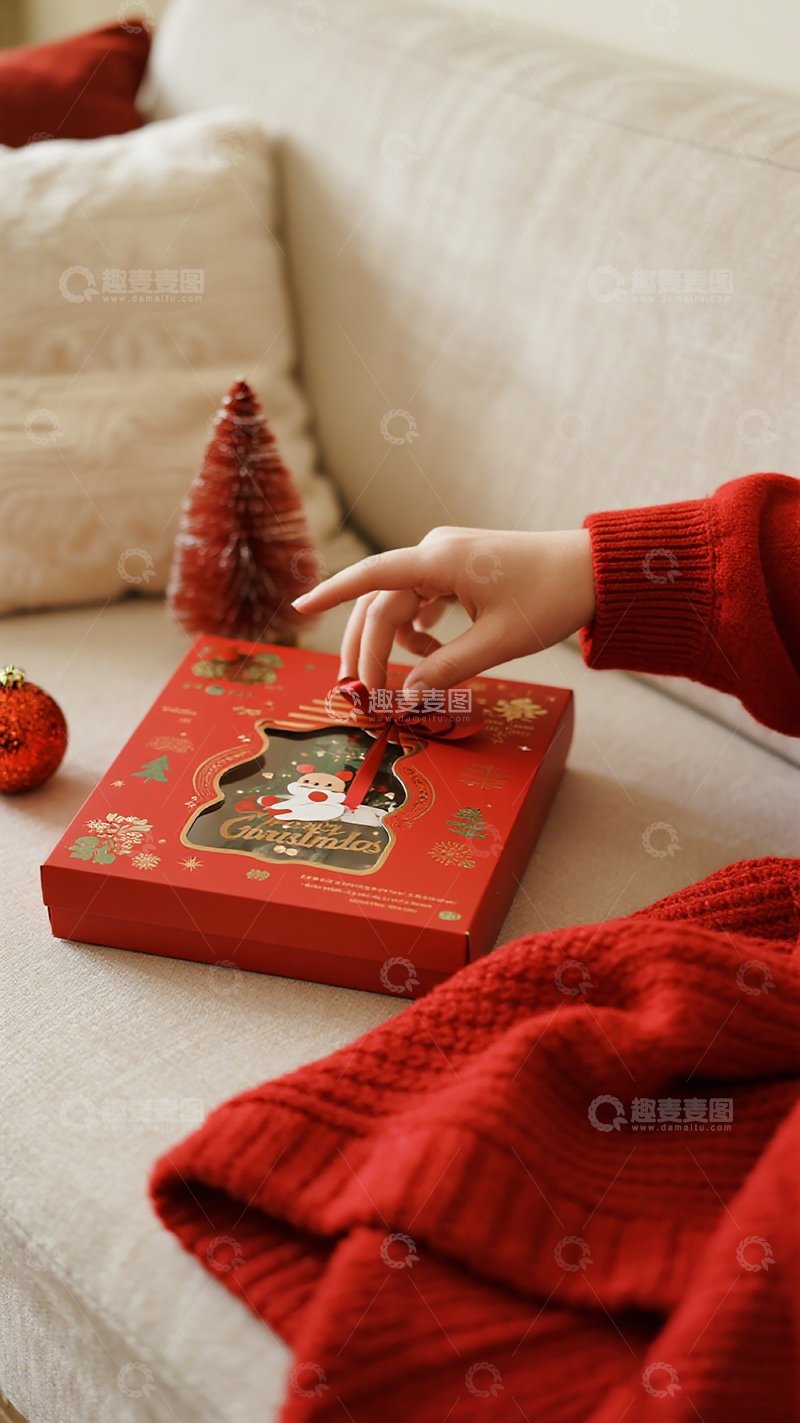 高清大图下载【趣麦麦图】圣诞节日温馨礼物场景