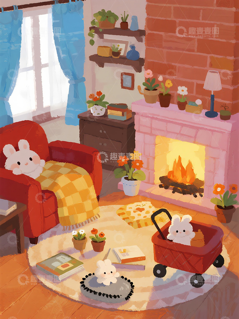 高清大图下载【趣麦麦图】治愈风手绘插画3