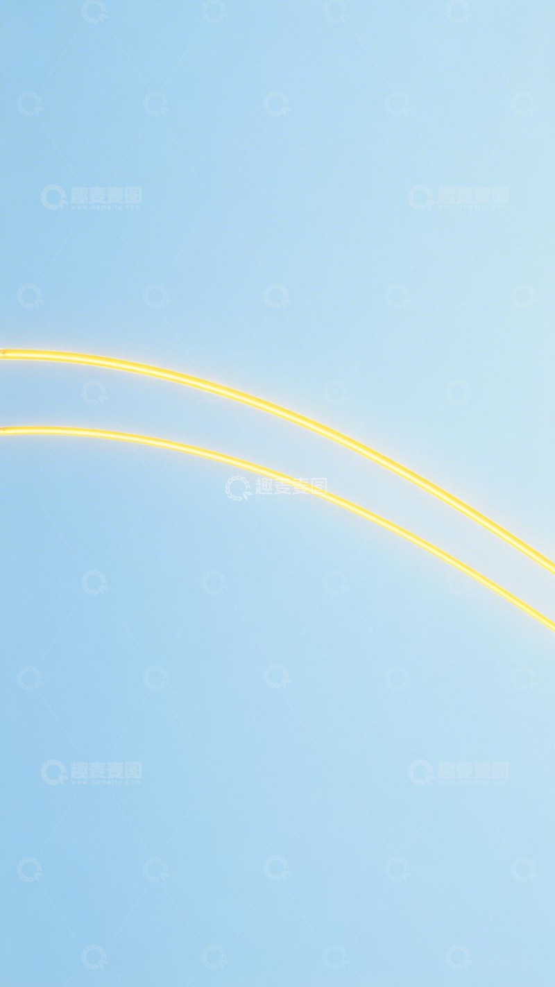 高清大图下载【趣麦麦图】蓝天黄线简约美景