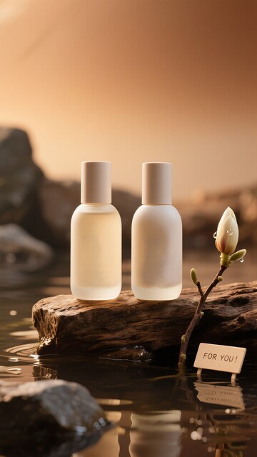 自然风护肤品展示摄影