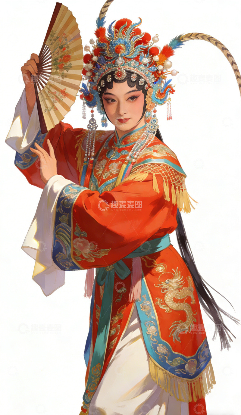 高清大图下载【趣麦麦图】国粹京剧人物插画