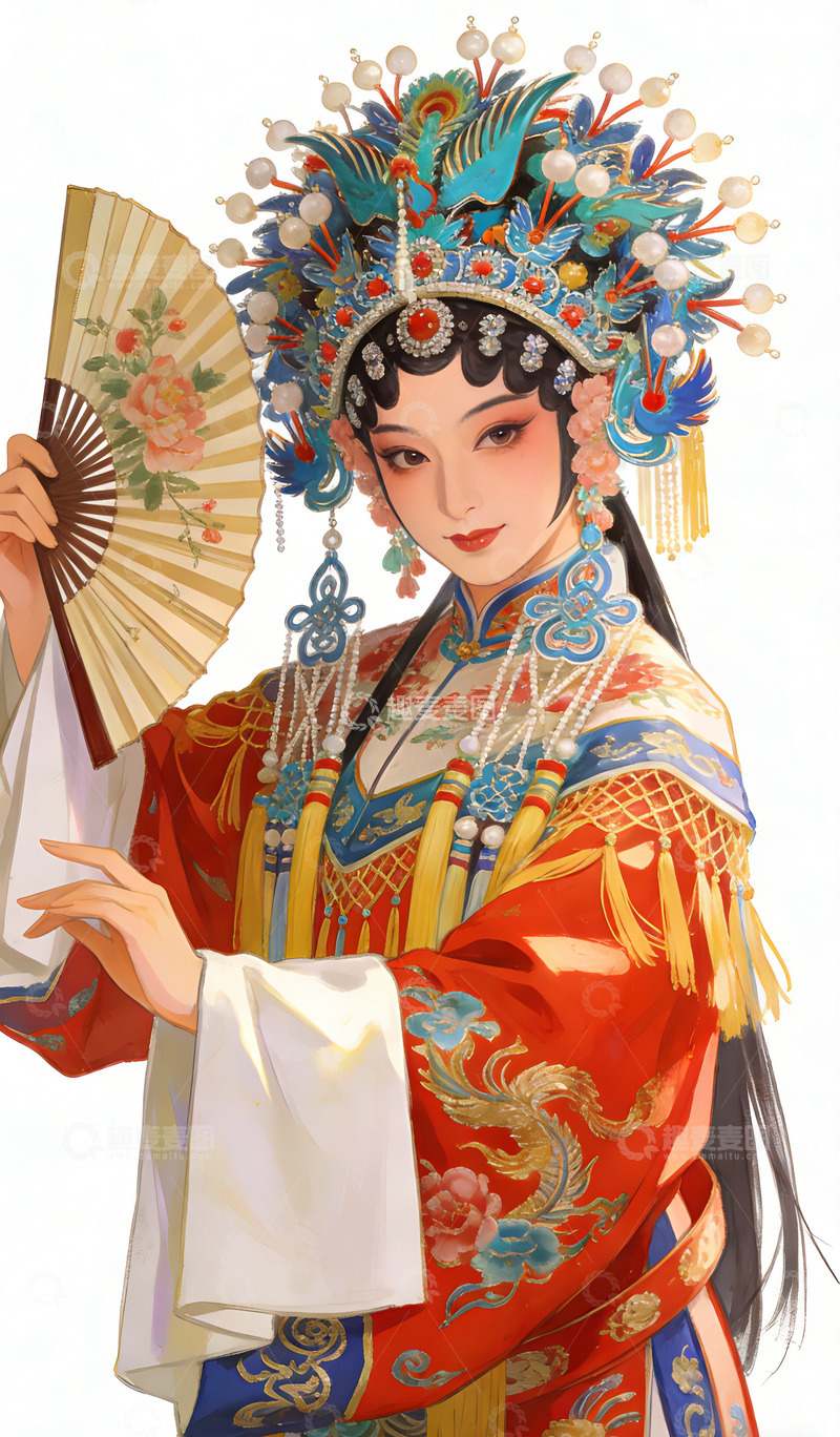 高清大图下载【趣麦麦图】传统戏曲人物插画素材