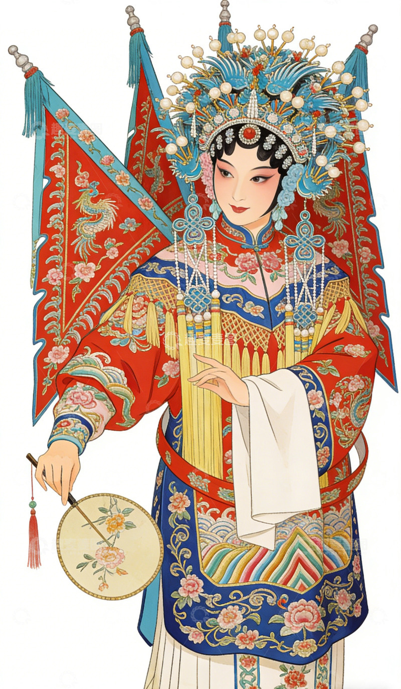 高清大图下载【趣麦麦图】京剧人物彩绘设计图