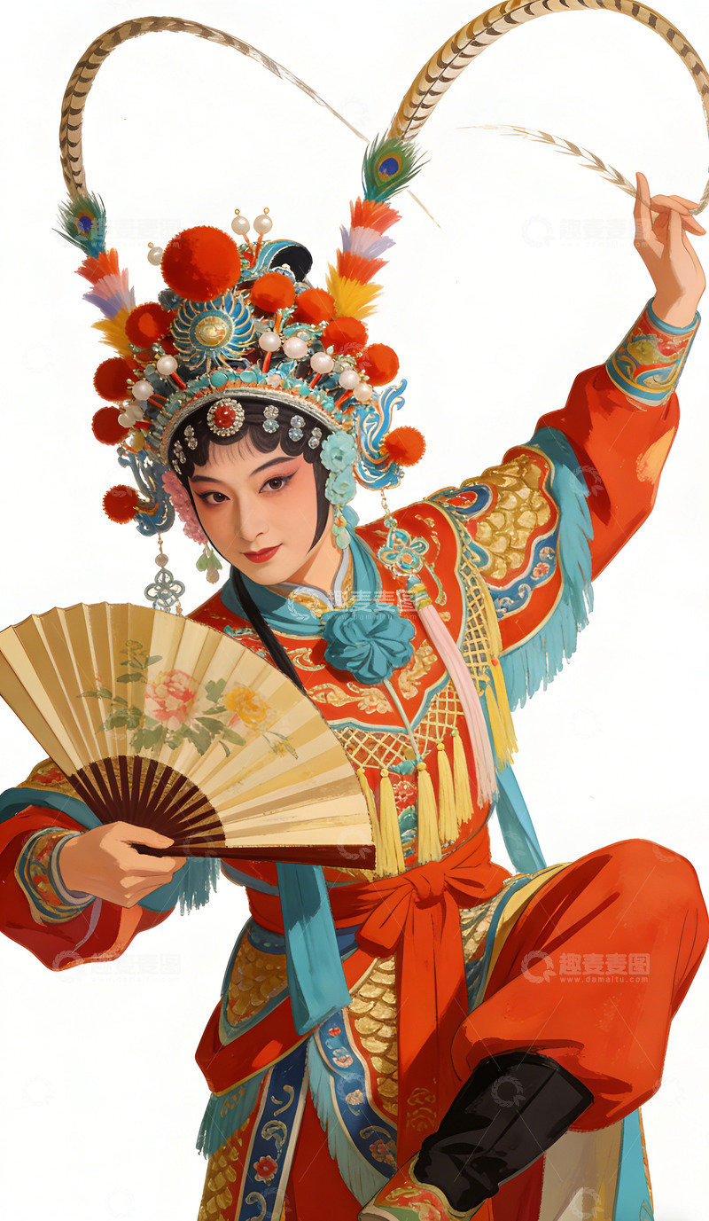 高清大图下载【趣麦麦图】京剧戏曲人物绘画