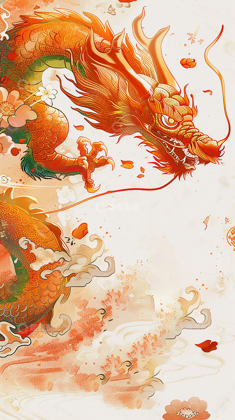 高清大图下载【趣麦麦图】二月二龙抬头民俗创意设计