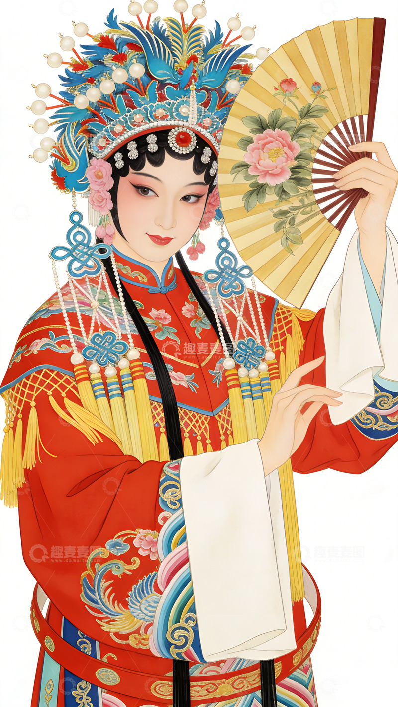 高清大图下载【趣麦麦图】戏曲人物插画传统服饰