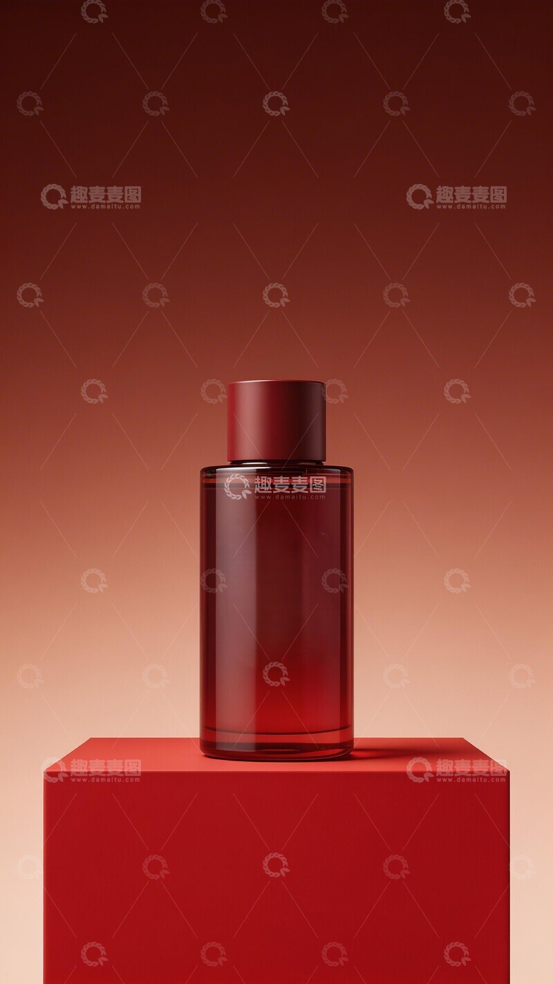 高清大图下载【趣麦麦图】红色玻璃瓶艺术摄影