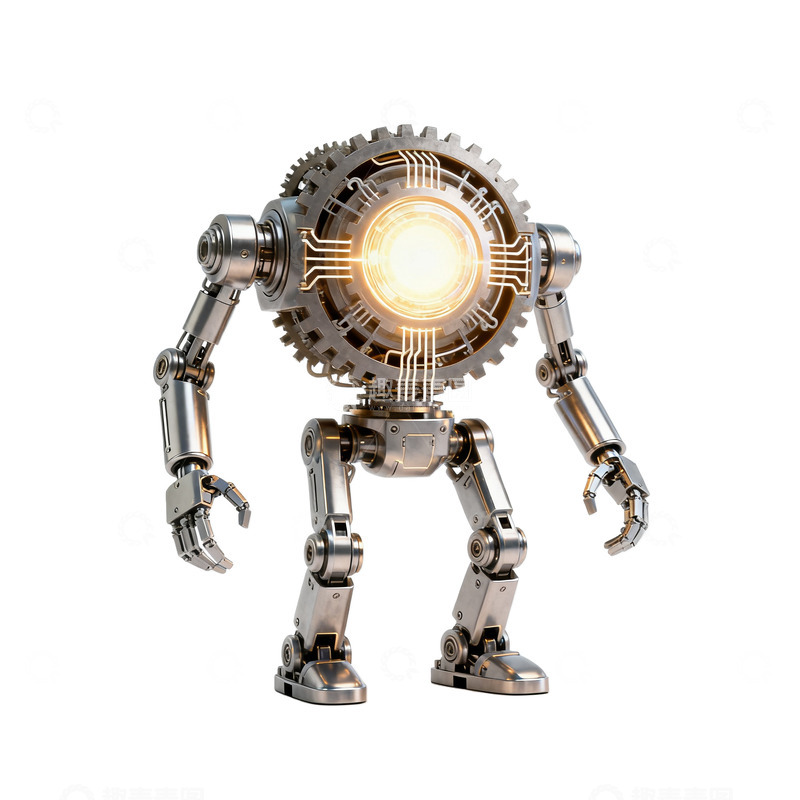 高清大图下载【趣麦麦图】未来科技机器人插画