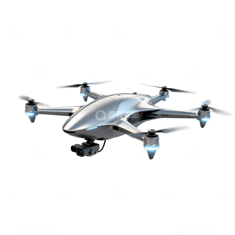 高清大图下载【趣麦麦图】银色现代无人机设计