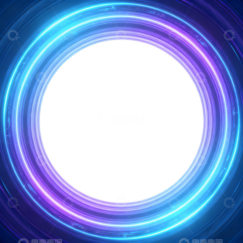 高清大图下载【趣麦麦图】蓝紫色光环科技背景图
