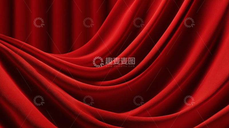 高清大图下载【趣麦麦图】红色天幕的秘密绸缎