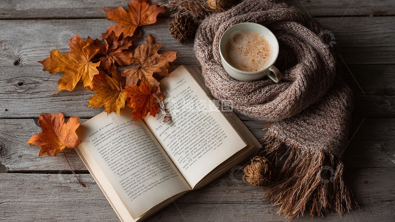 高清大图下载【趣麦麦图】秋日暖阳下的阅读时光