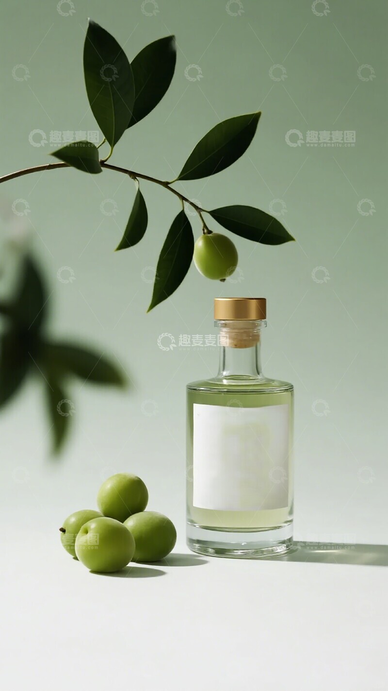 高清大图下载【趣麦麦图】简约风橄榄精油静物摄影