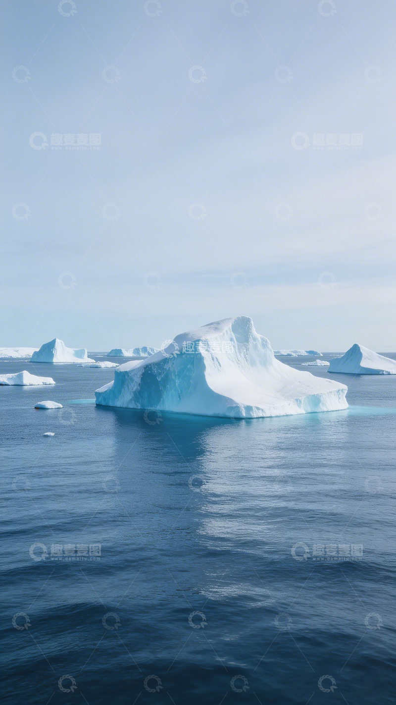 高清大图下载【趣麦麦图】冰山海洋自然景观