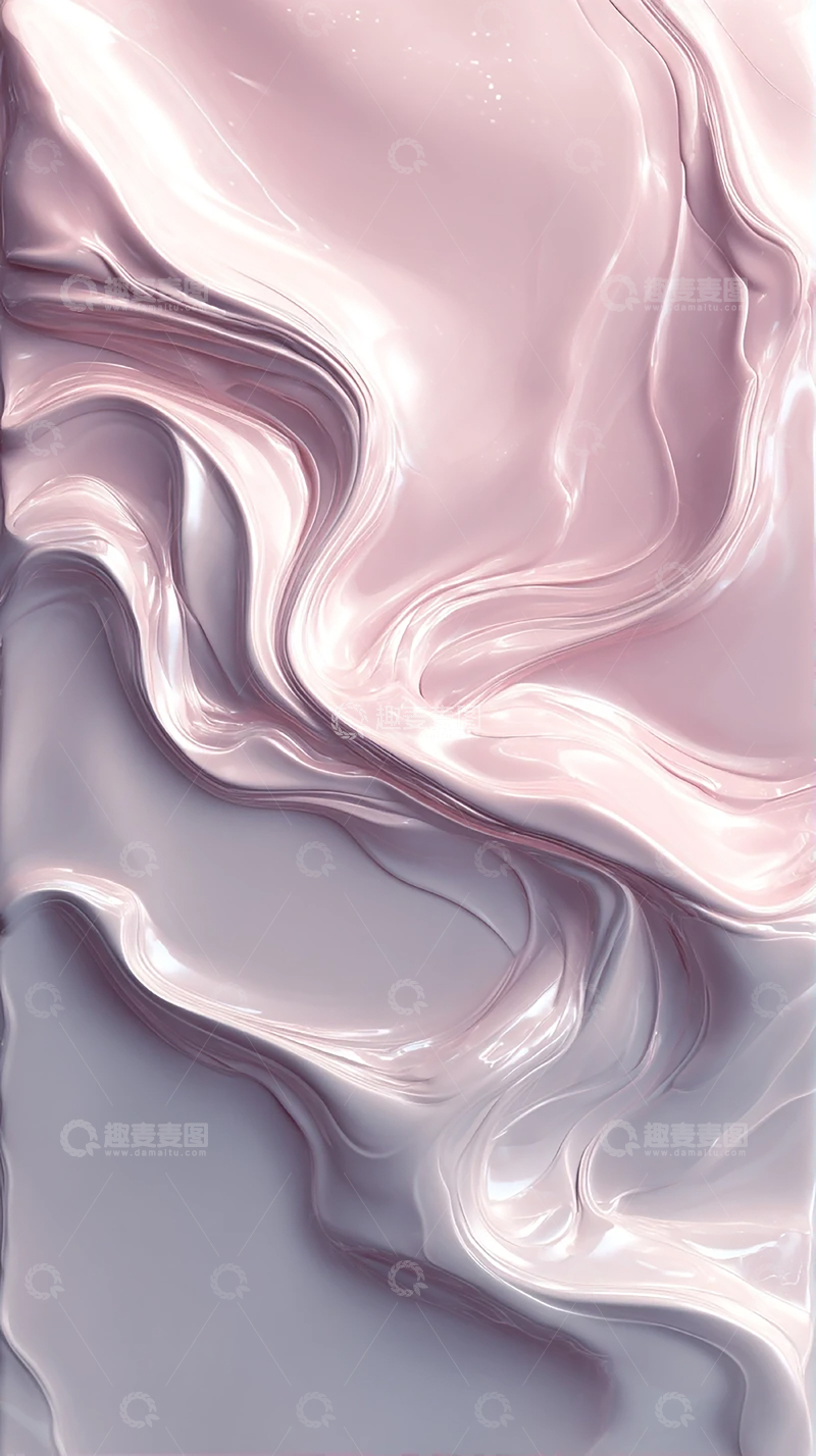 高清大图下载【趣麦麦图】梦幻粉色流光艺术