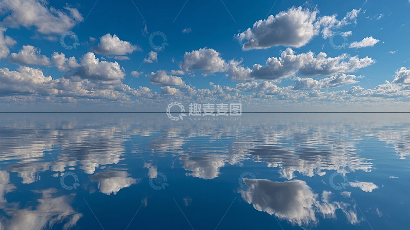 高清大图下载【趣麦麦图】云海倒映的静谧奇观