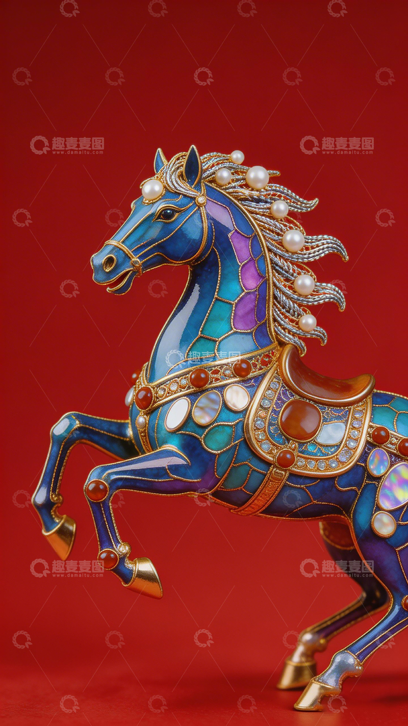 高清大图下载【趣麦麦图】华丽马雕塑艺术品