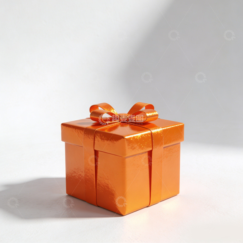 高清大图下载【趣麦麦图】橙色礼盒礼物