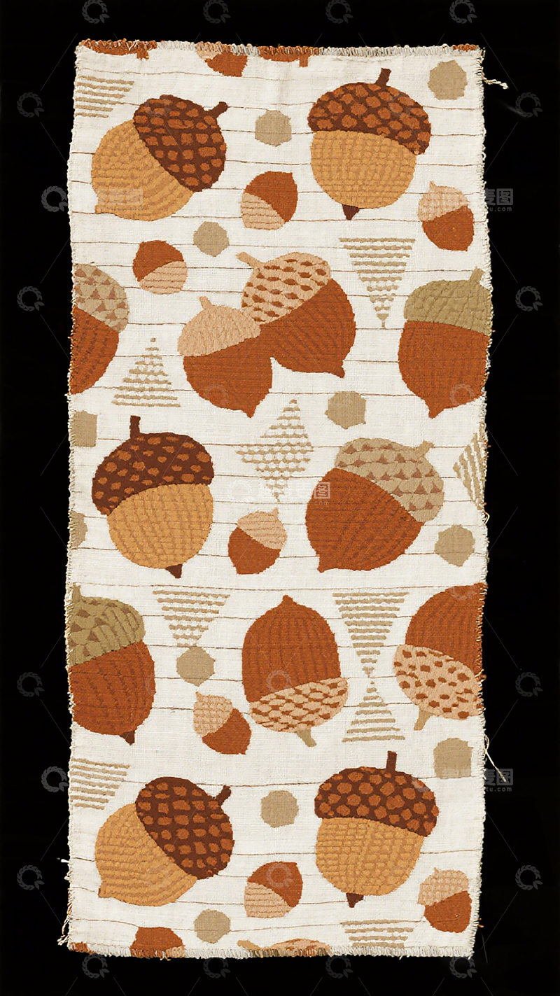 高清大图下载【趣麦麦图】橡果图案布艺装饰