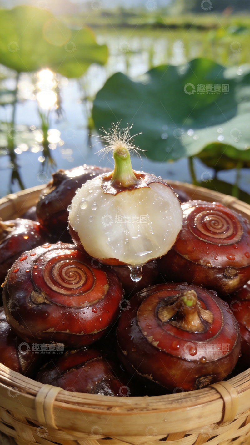 高清大图下载【趣麦麦图】一筐新鲜葧荠1