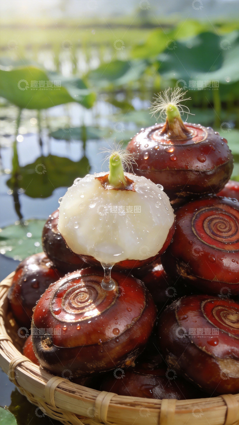 高清大图下载【趣麦麦图】一筐新鲜葧荠2