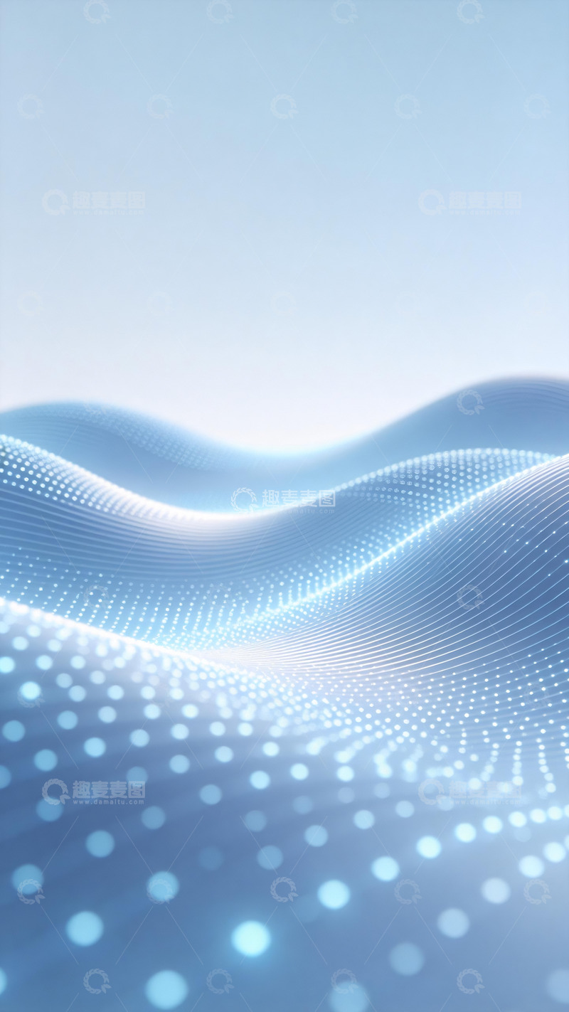 高清大图下载【趣麦麦图】浅蓝色科技感kv活动背景2