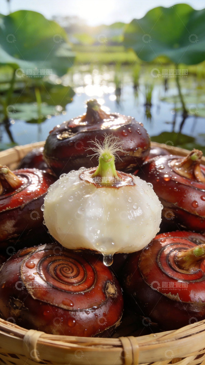 高清大图下载【趣麦麦图】一筐新鲜葧荠4