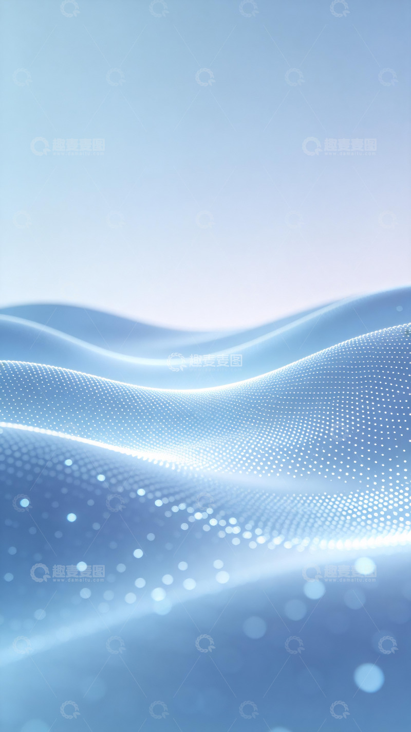 高清大图下载【趣麦麦图】浅蓝色科技感kv活动背景3