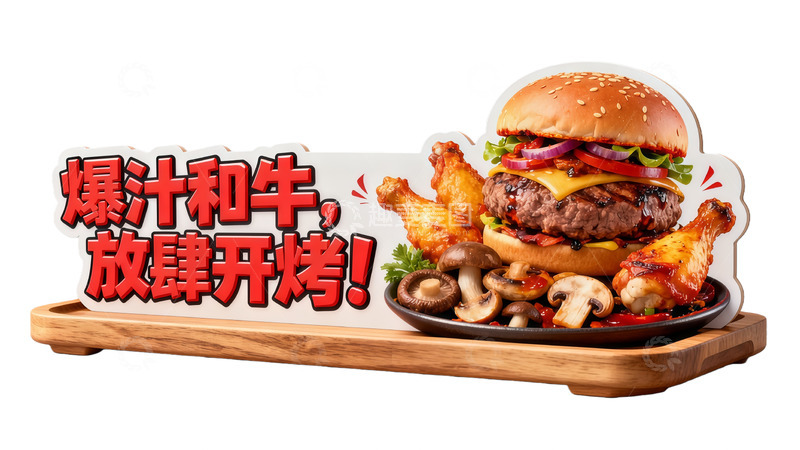 高清大图下载【趣麦麦图】美食汉堡炸鸡宣传图