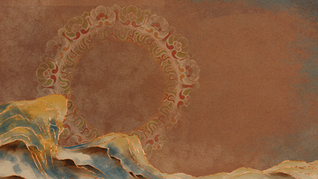 古风敦煌壁画山水装饰画