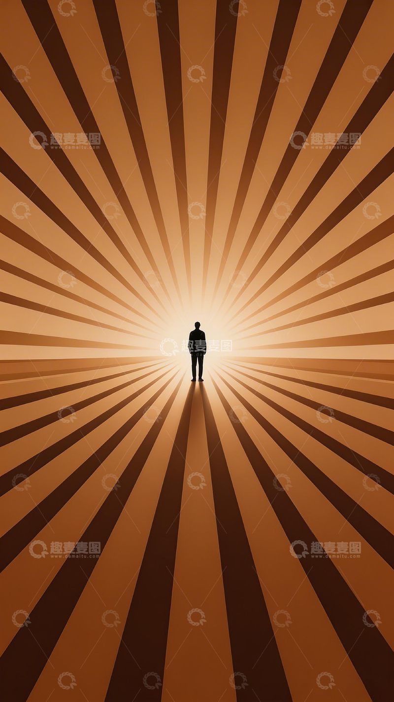 高清大图下载【趣麦麦图】辐射状光影人物设计