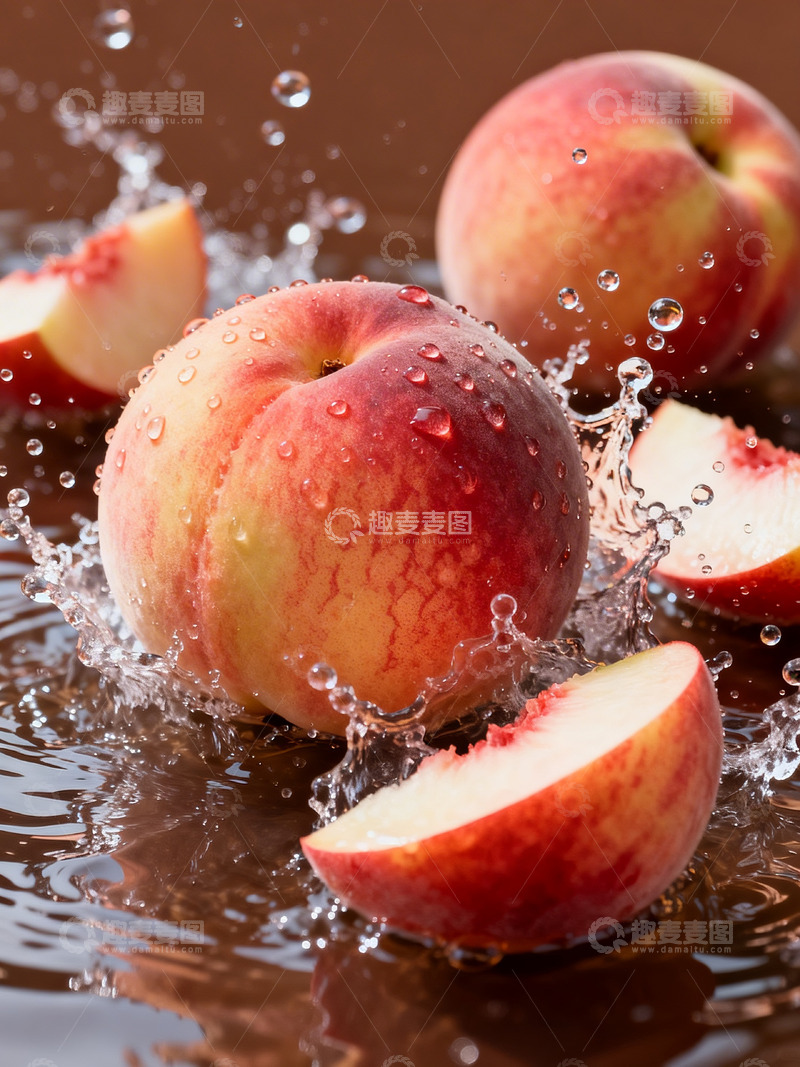高清大图下载【趣麦麦图】新鲜水蜜桃摄影5