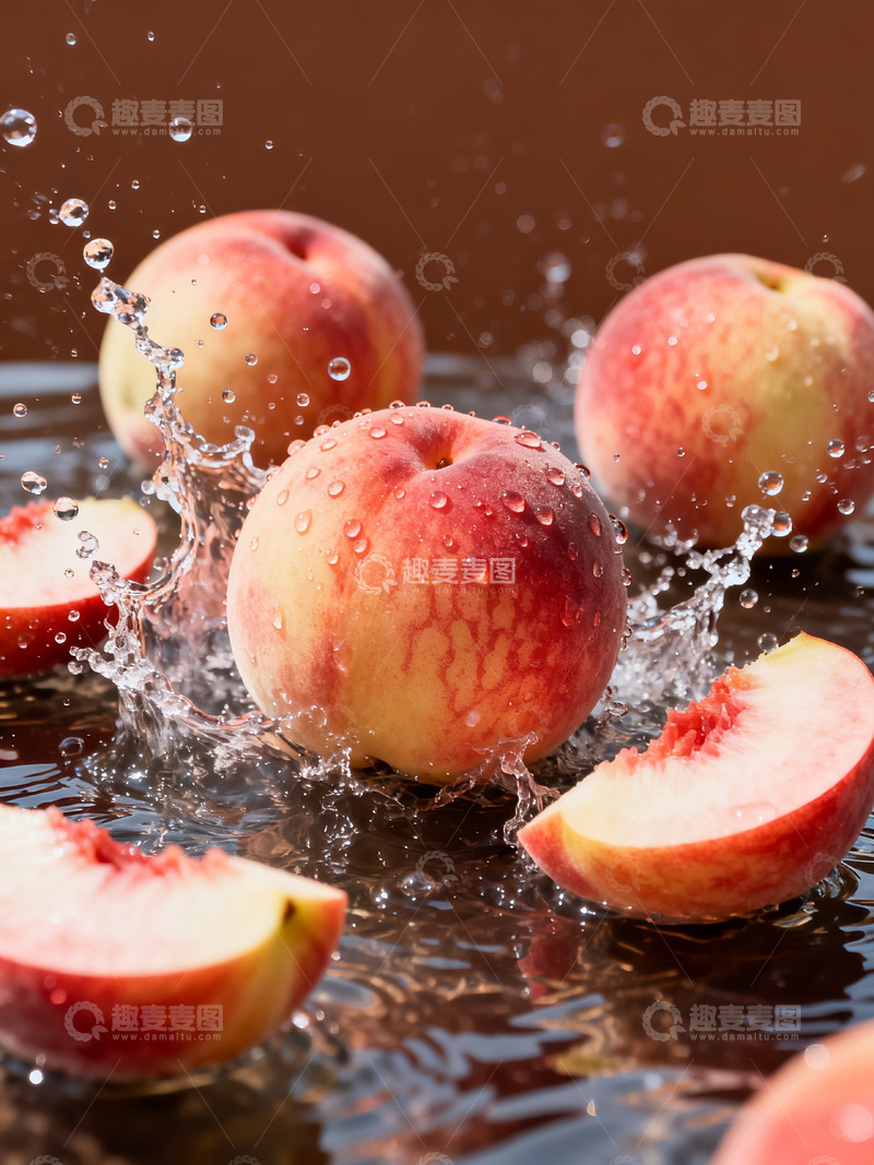高清大图下载【趣麦麦图】新鲜水蜜桃摄影11