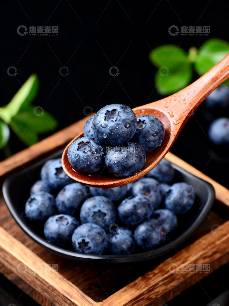 高清大图下载【趣麦麦图】蓝莓的特写摄影6