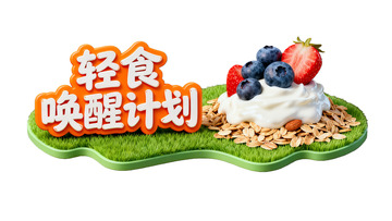 轻食唤醒计划水果燕麦盘