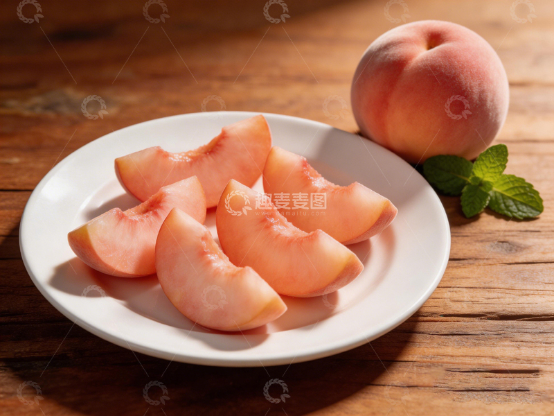 高清大图下载【趣麦麦图】清新桃子拼盘美食摄影
