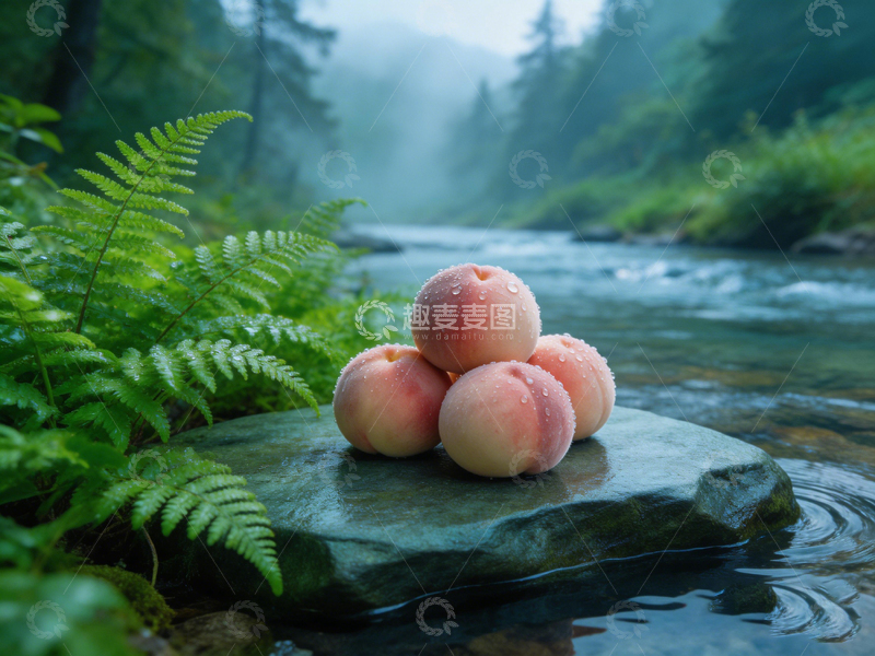 高清大图下载【趣麦麦图】山水间桃子静物摄影