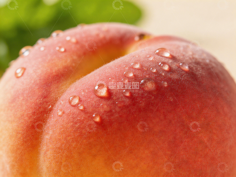 高清大图下载【趣麦麦图】新鲜水蜜桃特写摄影图片
