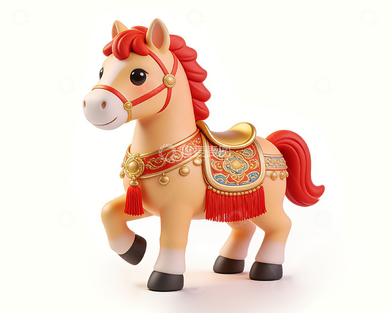 高清大图下载【趣麦麦图】彩绘骏马玩具模型摄影